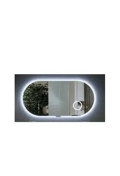 Espejo elíptico con marco iluminado acrílico y encendido apagado secuencial Led Imex