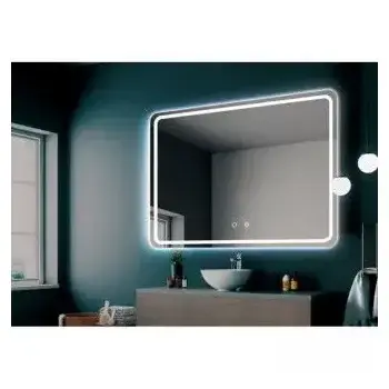 Espejo rectangular con esquinas biseladas y doble sensor de movimiento Led Imex