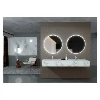 Espejo redondo con marco acrílico totalmente iluminado con acabado translúcido Atenas Led Imex