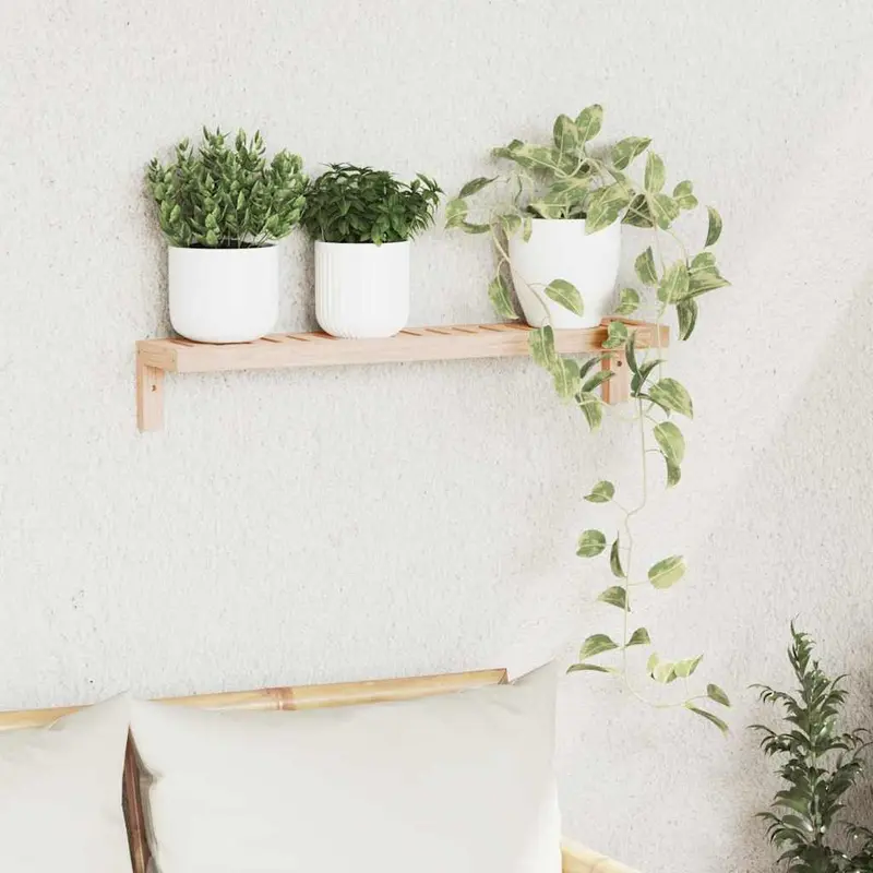 Estante Colgante de Pared Natural 62 x 10 x 12,5 cm