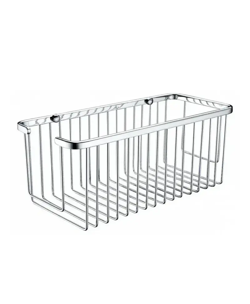Estante con rejilla fabricado en acero inoxidable con acabado cromado de 30 cm de Imex
