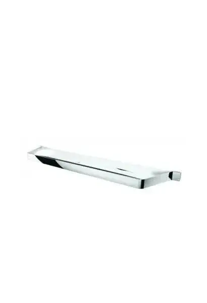 Estante de Baño Slim Unisan - Cristal y Acero Inoxidable Cromado Translúcido