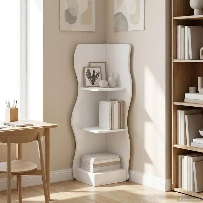 Estante de esquina Blanco 34 x 33 x 102 cm Madera de ingeniería
