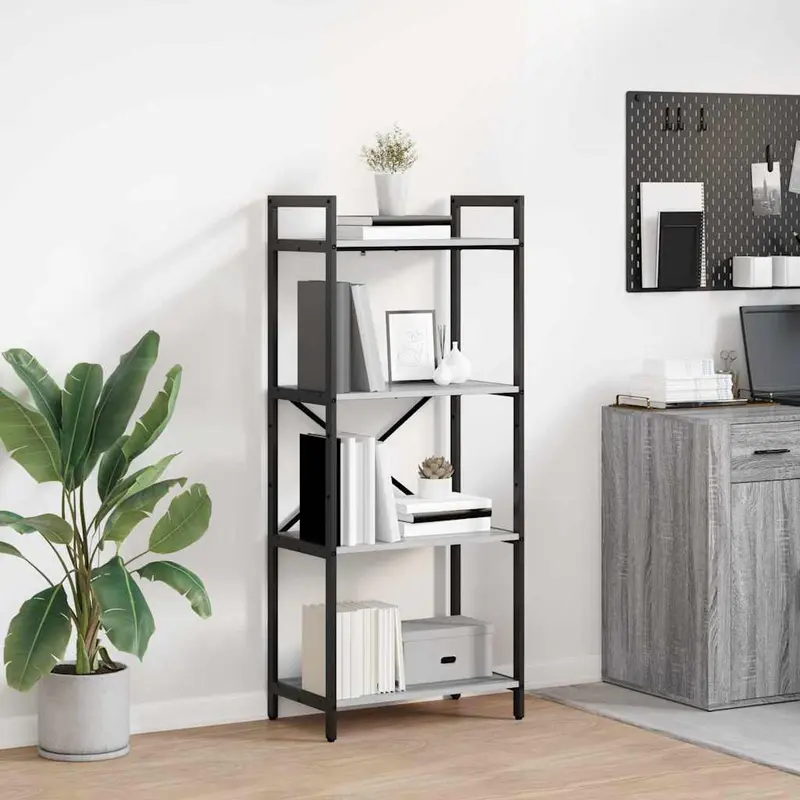 Estante de libros Gris Sonoma 56 x 34 x 133,5 cm