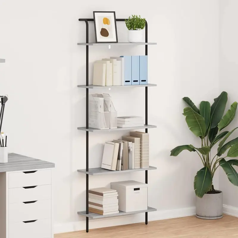 Estante de libros Gris Sonoma 60 x 24 x 168 cm