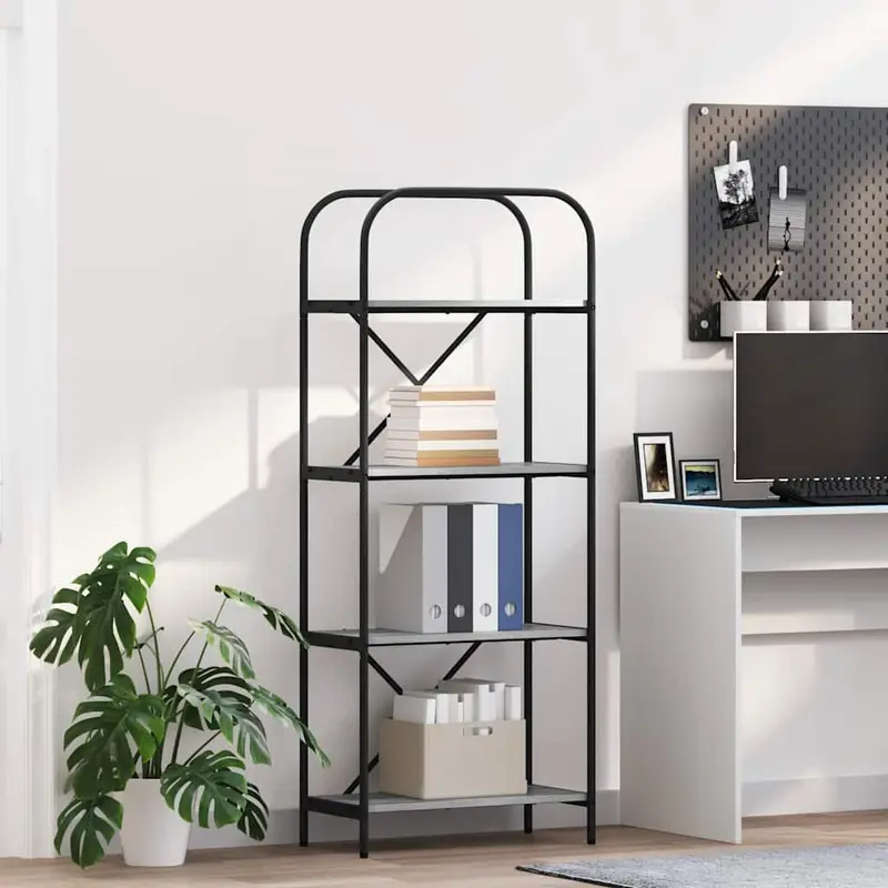 Estante de libros Gris Sonoma 60 x 30 x 146 cm