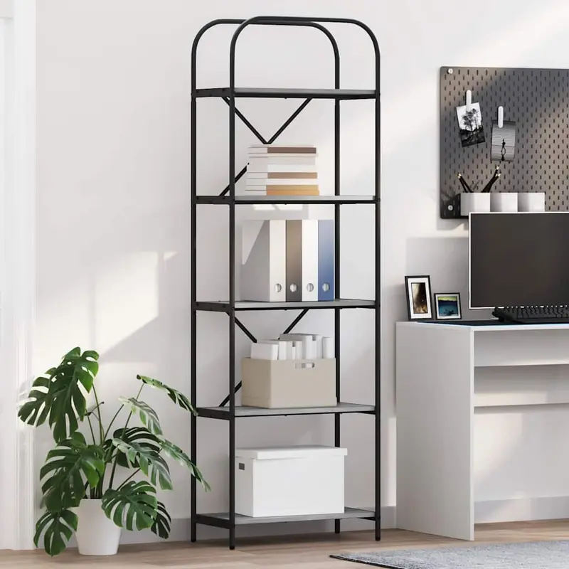 Estante de libros Gris Sonoma 60 x 30 x 183 cm