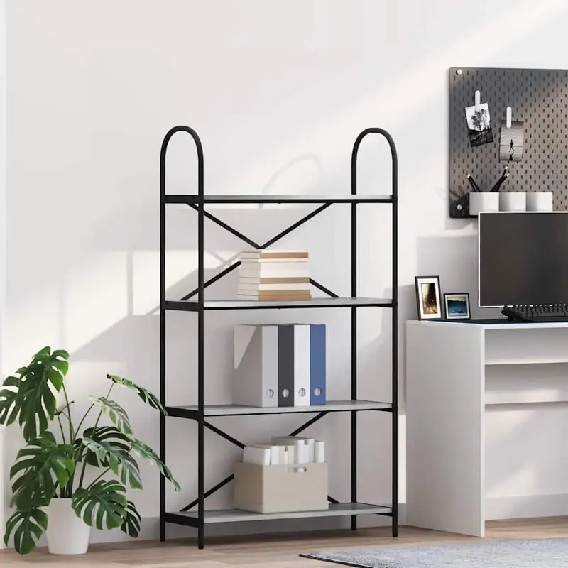 Estante de libros Gris Sonoma 80 x 30 x 146 cm