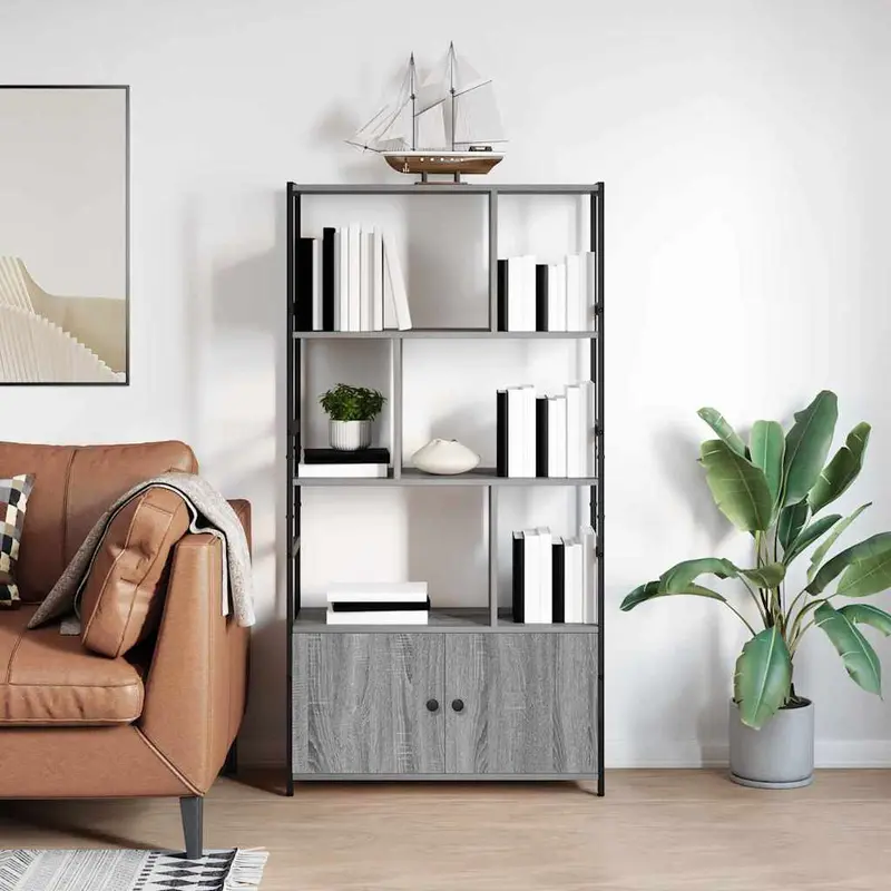 Estante de libros Gris sonoma 80 x 30 x 155,5 cm