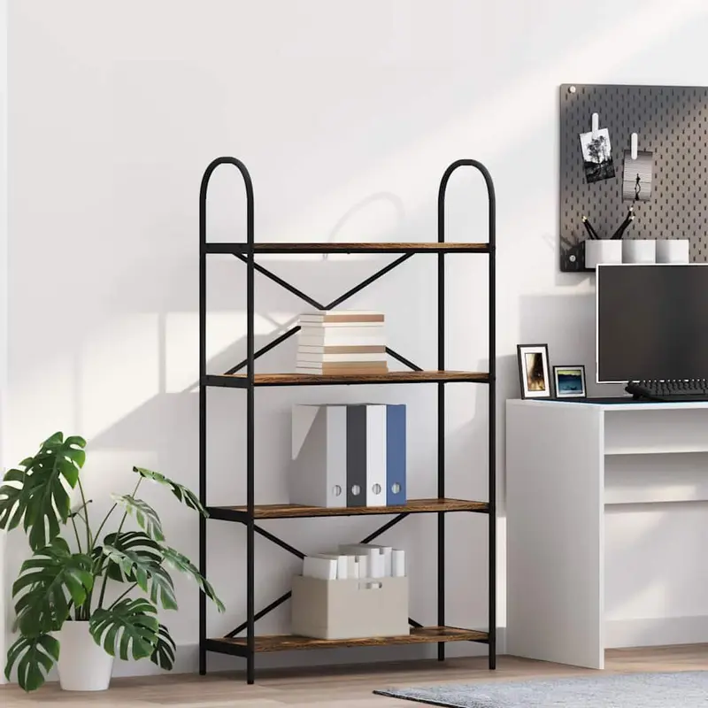 Estante de libros Roble ahumado 80 x 30 x 146 cm