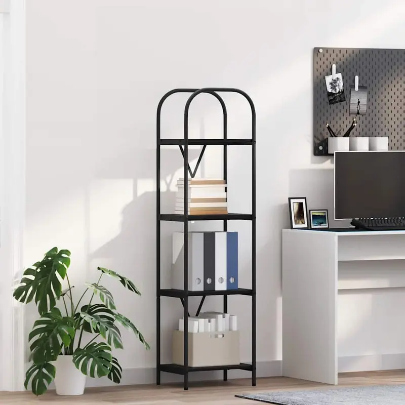 Estante de libros Roble Negro 40 x 30 x 146 cm