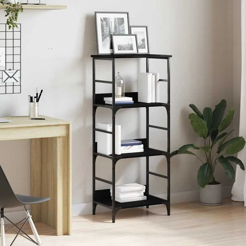 Estante de libros Roble Negro 50 x 33 x 117,5 cm