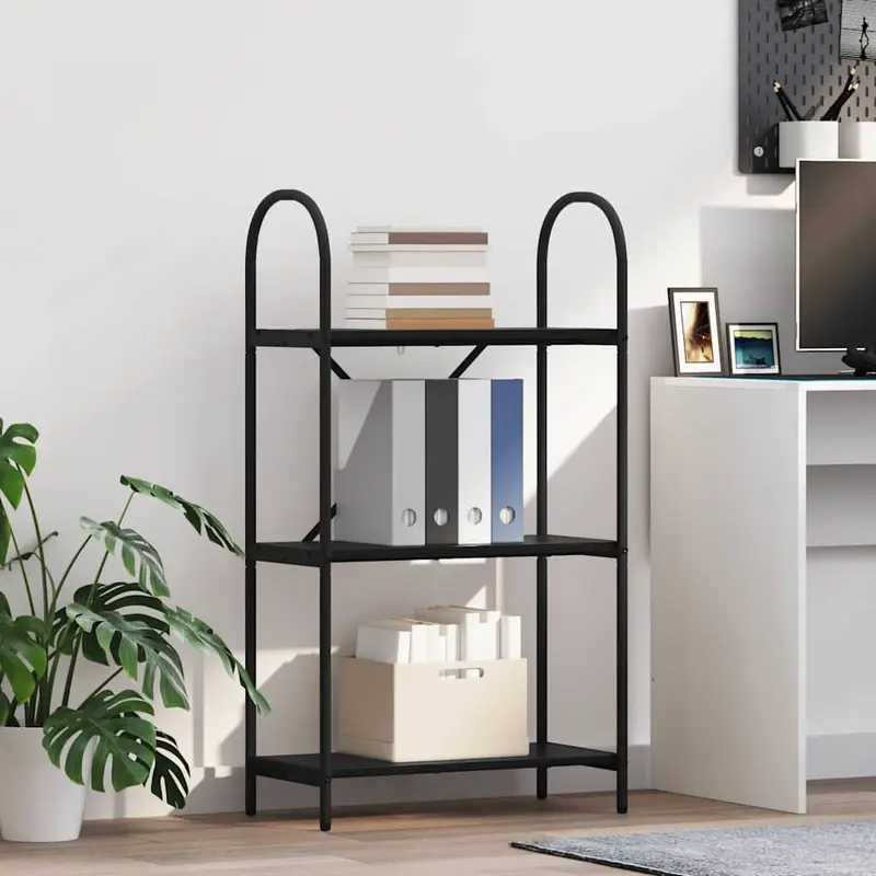 Estante de libros Roble Negro 60 x 30 x 109 cm