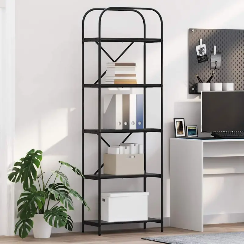 Estante de libros Roble Negro 60 x 30 x 183 cm