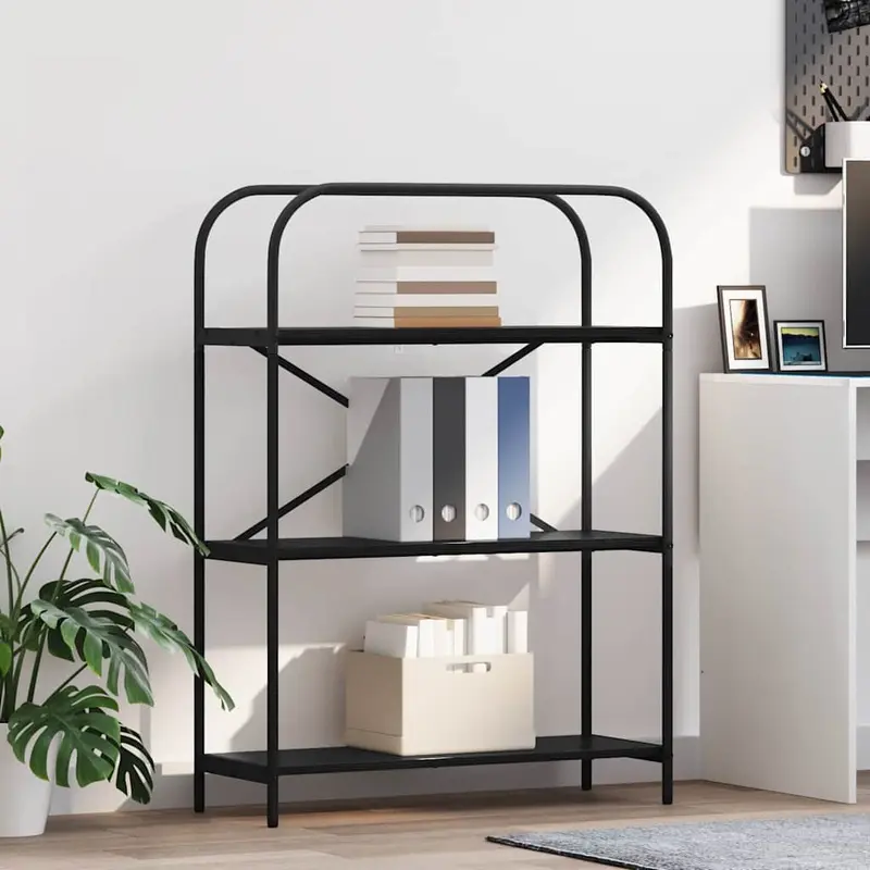 Estante de libros Roble Negro 80 x 30 x 109 cm