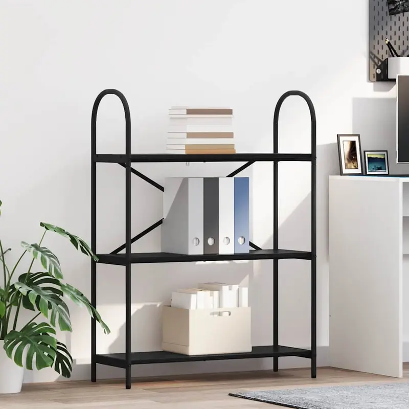Estante de libros Roble Negro 80 x 30 x 109 cm