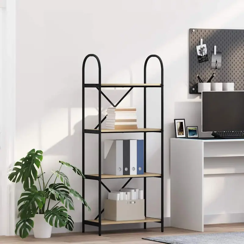 Estante de libros Roble Sonoma 60 x 30 x 146 cm