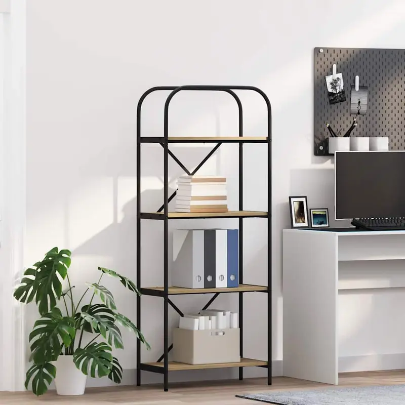Estante de libros Roble Sonoma 60 x 30 x 146 cm