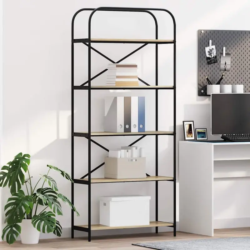 Estante de libros Roble Sonoma 80 x 30 x 183 cm