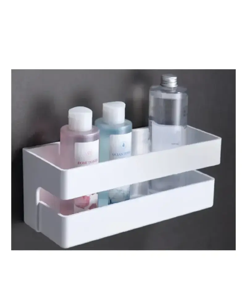 Estante rectangular para baño con diseño moderno fabricado en pvc de color blanco de Imex