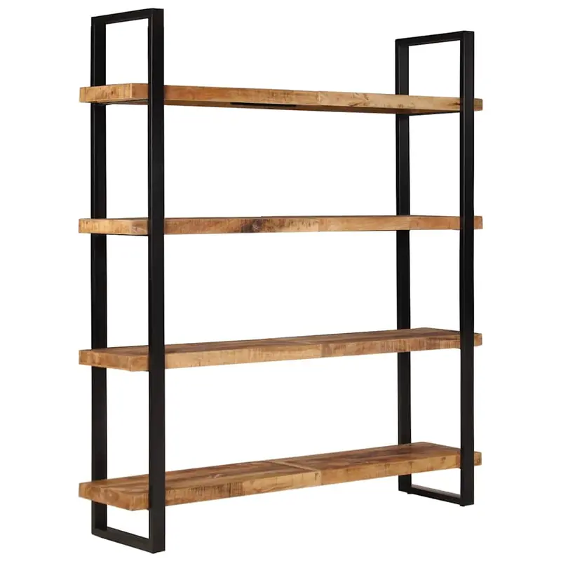 Estantería de 4 niveles madera de mango rugosa 160x40x180 cm