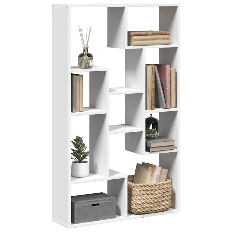 Estantería de madera de ingeniería blanco 72x20x120,5 cm