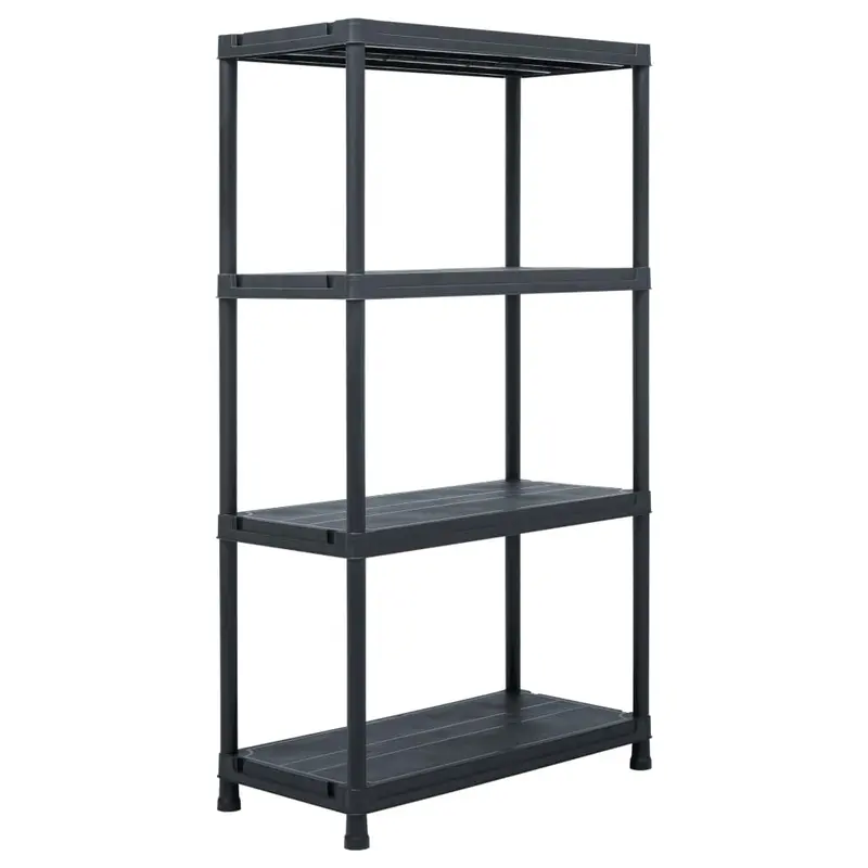 Estantería de plástico 100 kg 60x30x138 cm negro