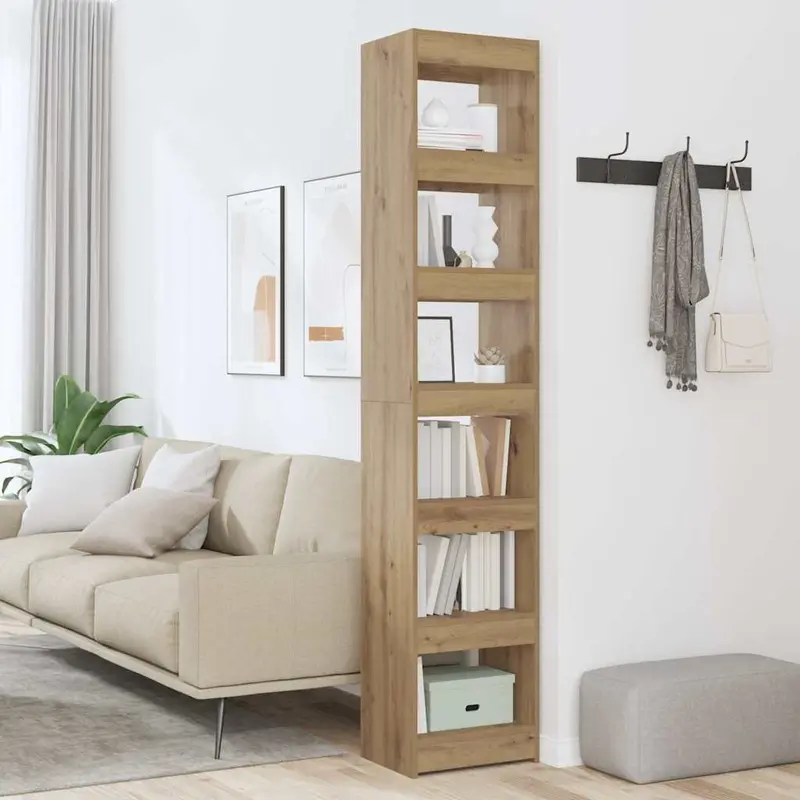 Estantería/divisor de espacios roble artisan 40x30x198 cm