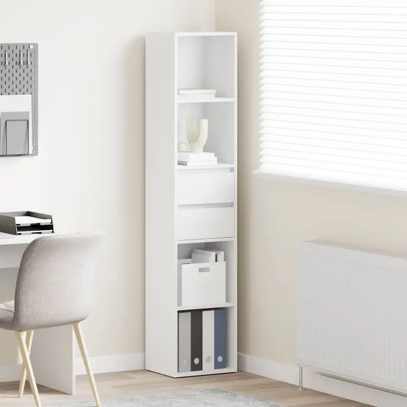 Estantería librería madera contrachapada blanco 36x30x171 cm