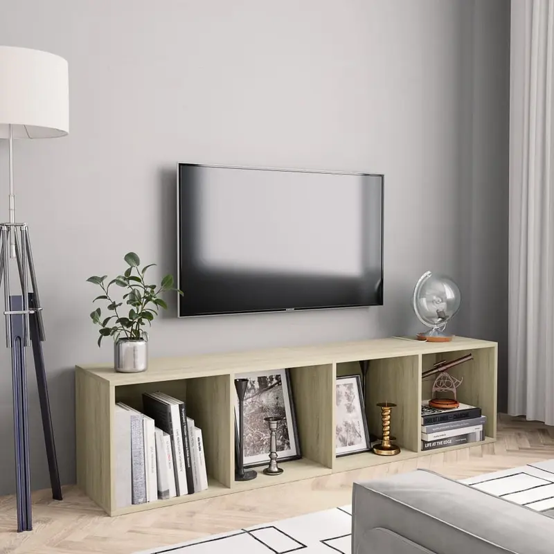 Estantería/mueble de TV roble Sonoma 143x30x36 cm