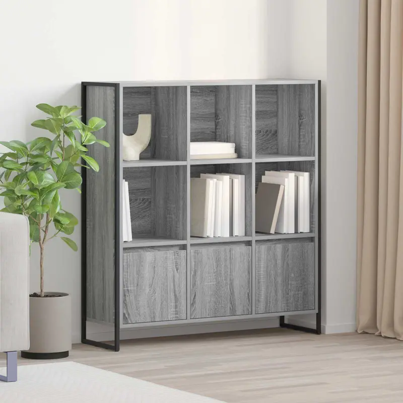 Estantería para libros 2 pcs Gris Sonoma 99,5 x 30 x 108 cm