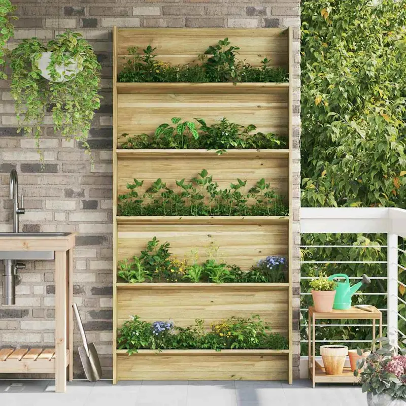 Estanterías para plantas con estante Marrón 90 x 15 x 180 cm