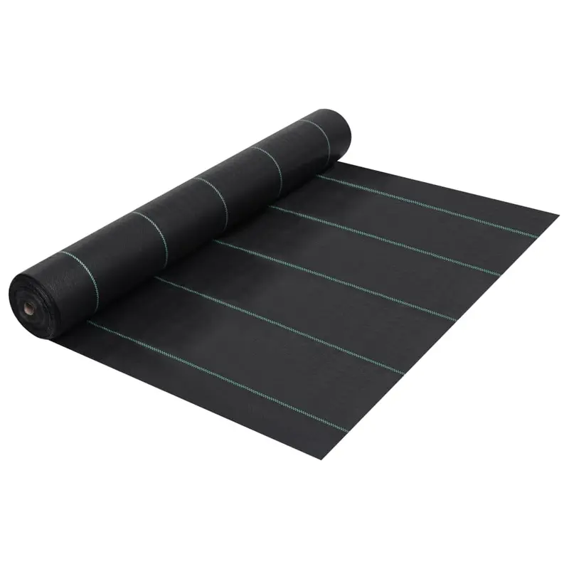 Estera de control de malezas y raíces PP negro 1x10 m