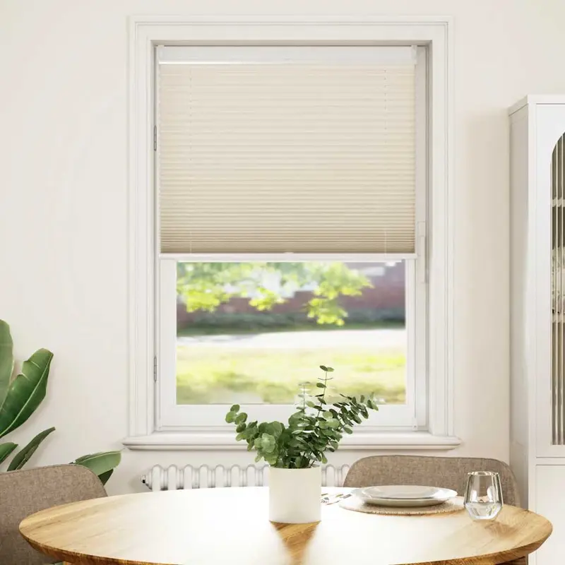 Estor plisado color crema 90x100 cm