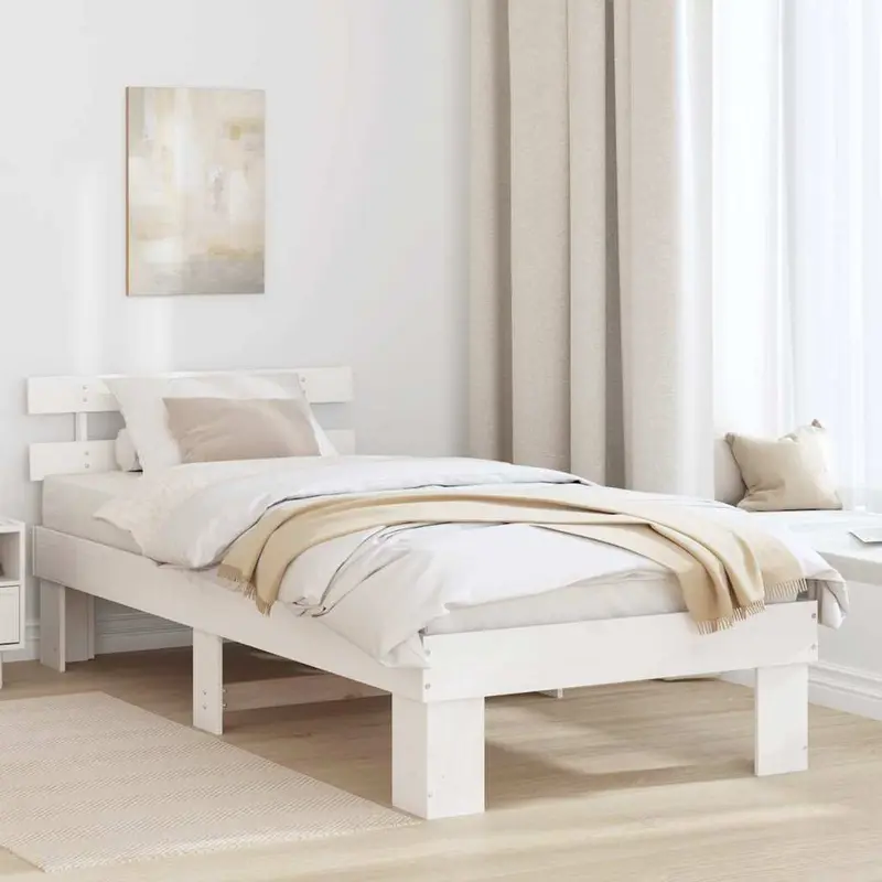 Estructura de cama 100 x 200 cm Madera de pino macizo