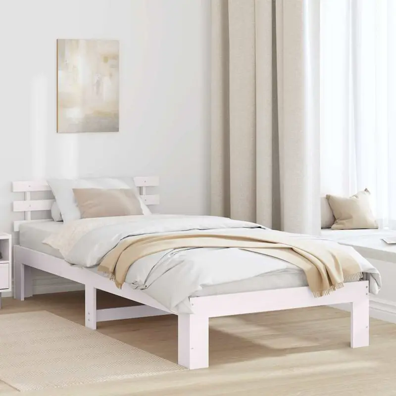 Estructura de cama 100 x 200 cm Madera de pino macizo