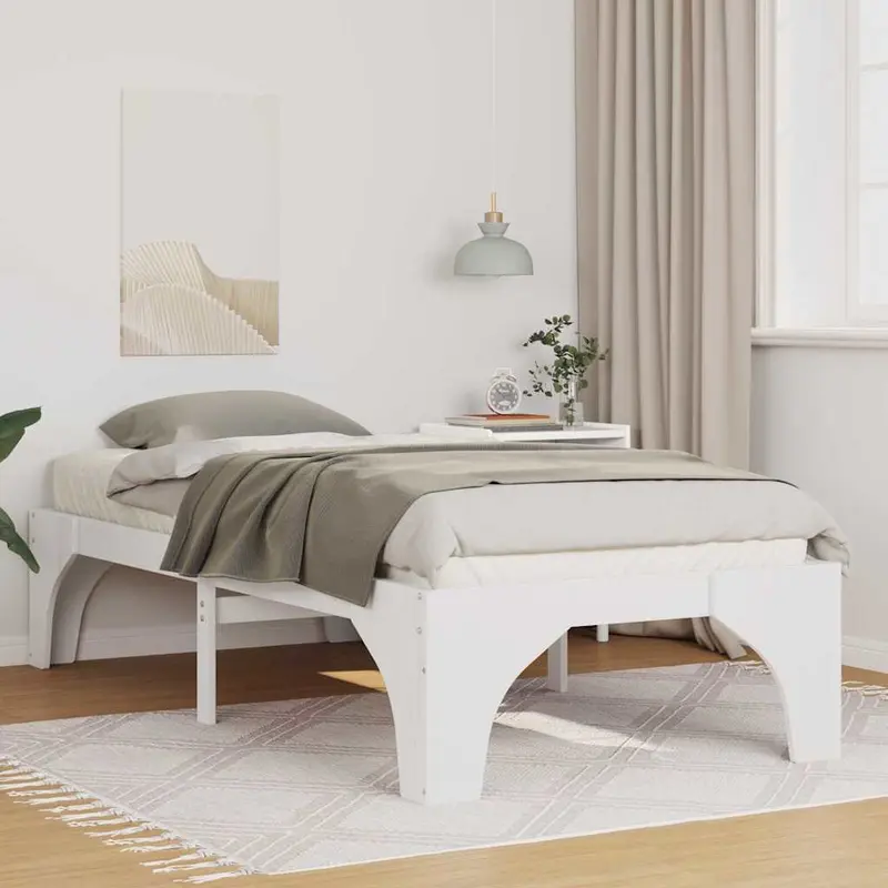 Estructura de cama 100 x 200 cm Madera de pino macizo