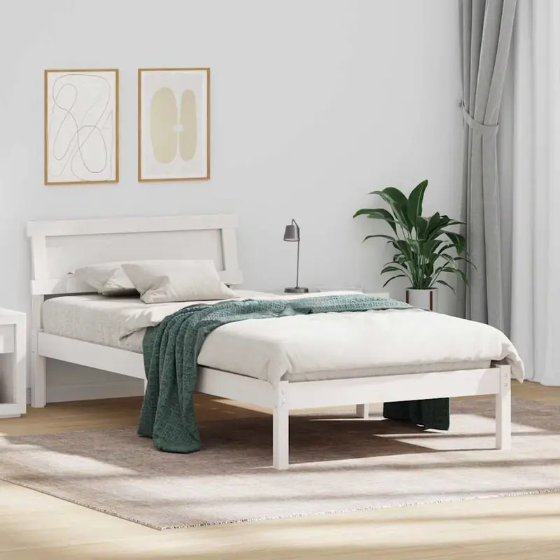 Estructura de cama 100 x 200 cm Madera de pino macizo