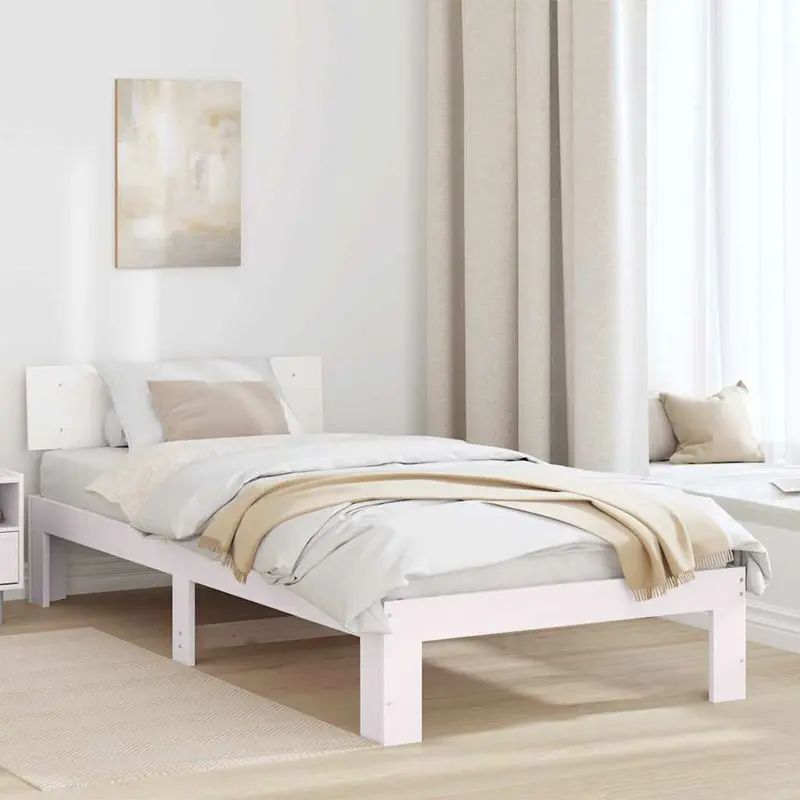 Estructura de cama 100 x 200 cm Madera de pino macizo