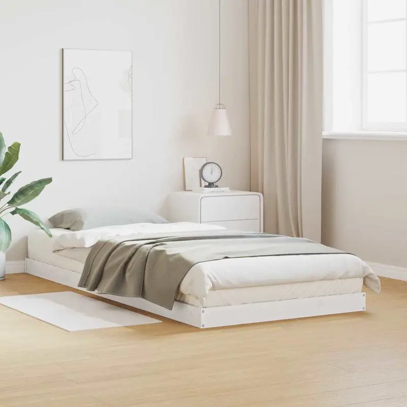 Estructura de cama 100 x 210 cm Madera de pino macizo