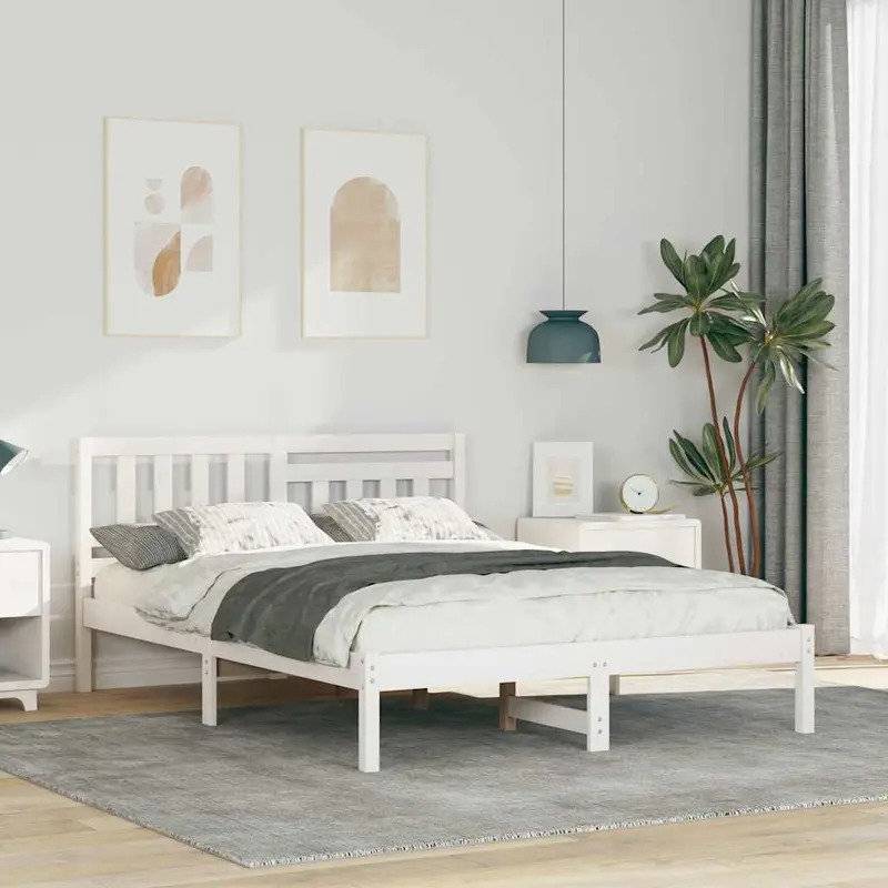 Estructura de cama 120 x 190 cm Madera de pino macizo