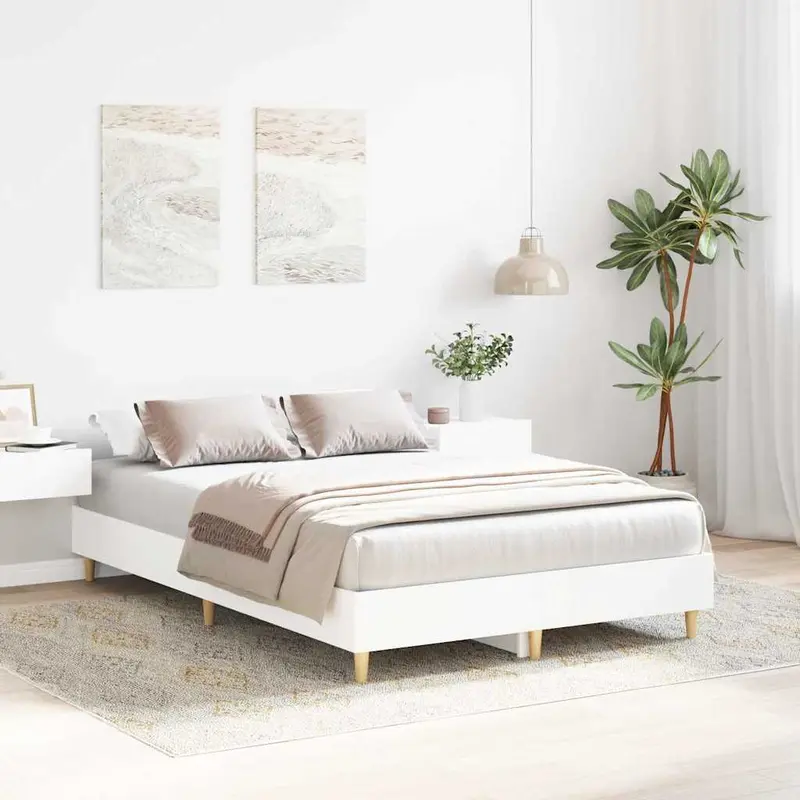 Estructura de cama 137 x 190 cm Madera de ingeniería