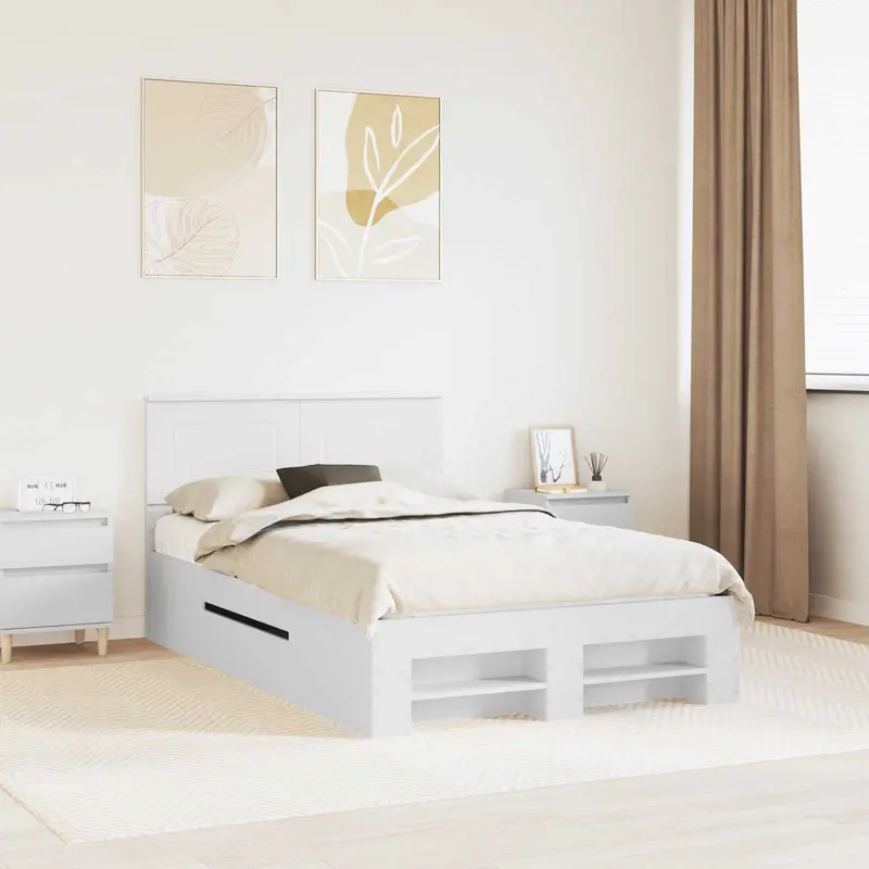 Estructura de cama 137 x 203 cm Madera de ingeniería