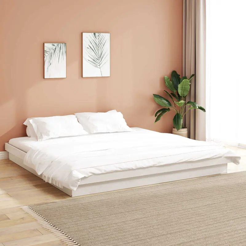Estructura de cama 200 x 200 cm Madera de pino macizo