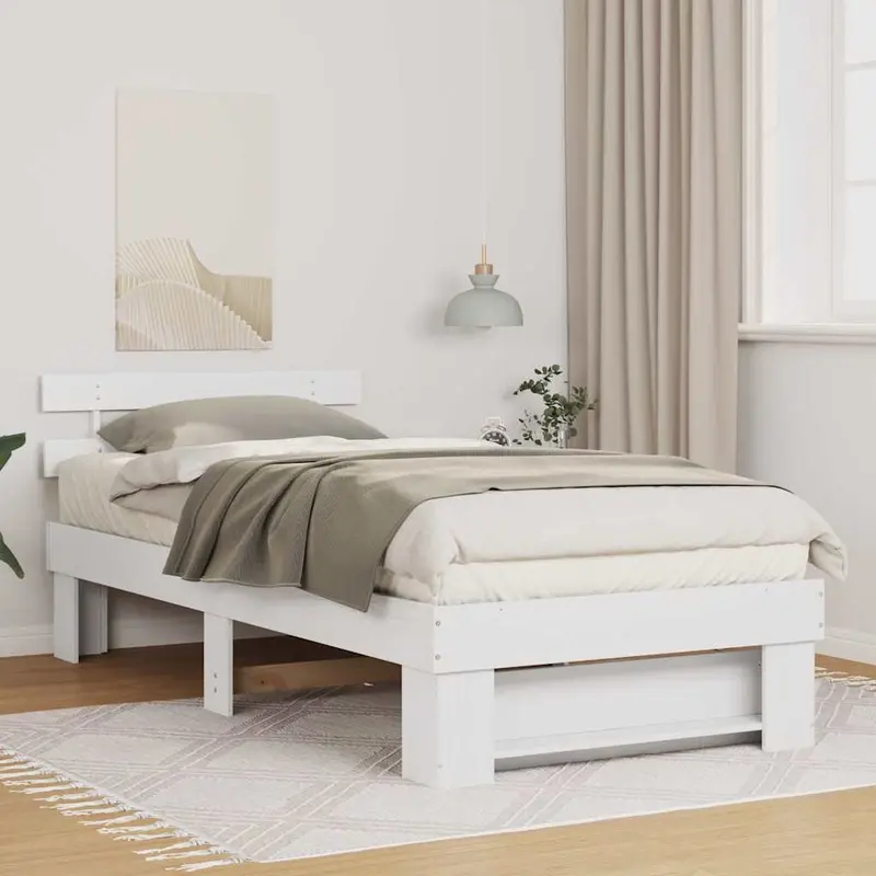 Estructura de cama 75 x 190 cm Madera de pino macizo