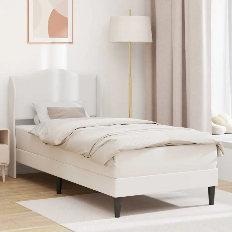 Estructura de cama Blanco 100 x 200 cm Cuero sintético