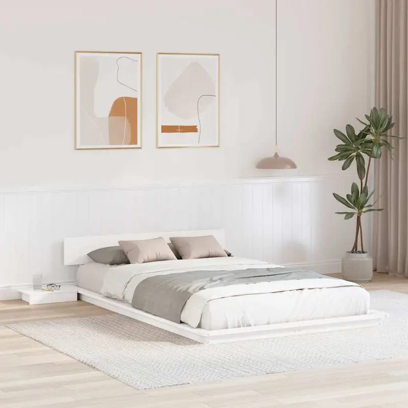 Estructura de cama Blanco 120 x 190 cm Madera