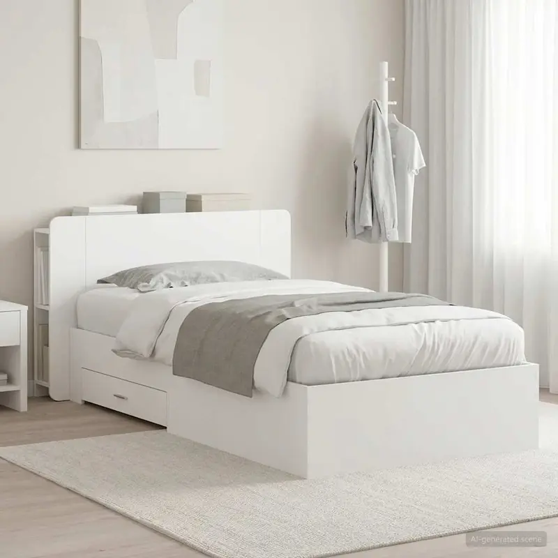 Estructura de cama con almacenamiento Blanco 80 x 200 cm