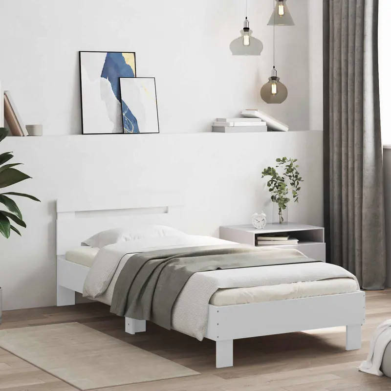 Estructura de cama con cabecero Blanco 80 x 200 cm