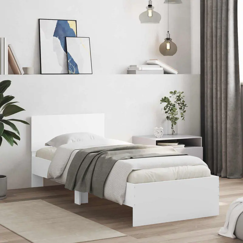Estructura de cama con cabecero Blanco 80 x 200 cm
